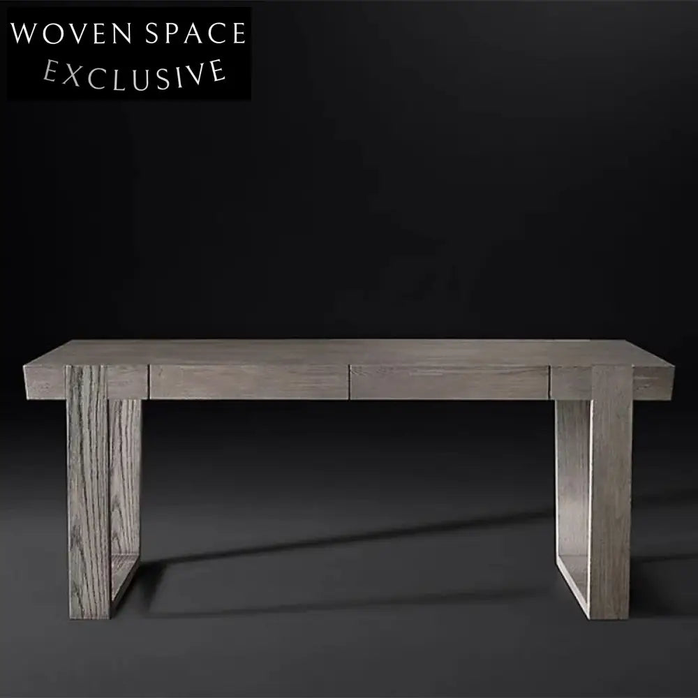 Elegant Solid Oak Wood Modern Office Desk and Home Dressing Table