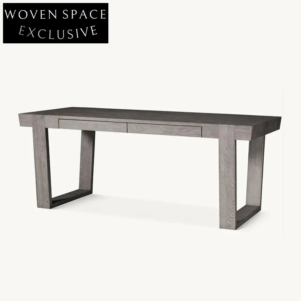 Elegant Solid Oak Wood Modern Office Desk and Home Dressing Table