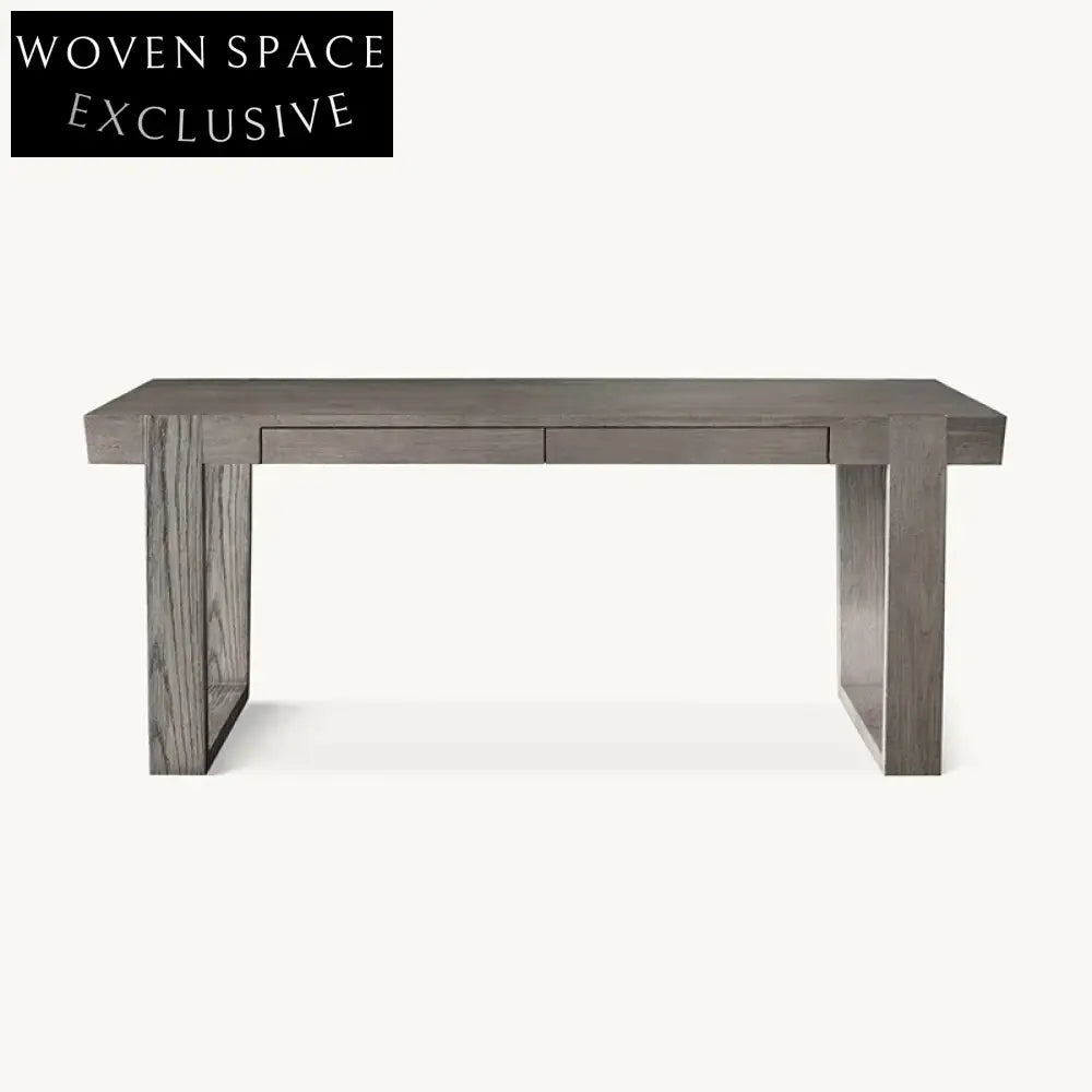 Elegant Solid Oak Wood Modern Office Desk and Home Dressing Table