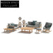 Elegant Solid Teak Outdoor Sofa Set with Plush Cushions for Patio Furniture