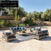 Elegant Solid Teak Outdoor Sofa Set with Plush Cushions for Patio Furniture