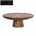 Elegant Solid Teak Wood Round Outdoor & Indoor Living Room Coffee Table
