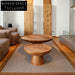 Elegant Solid Teak Wood Round Outdoor & Indoor Living Room Coffee Table