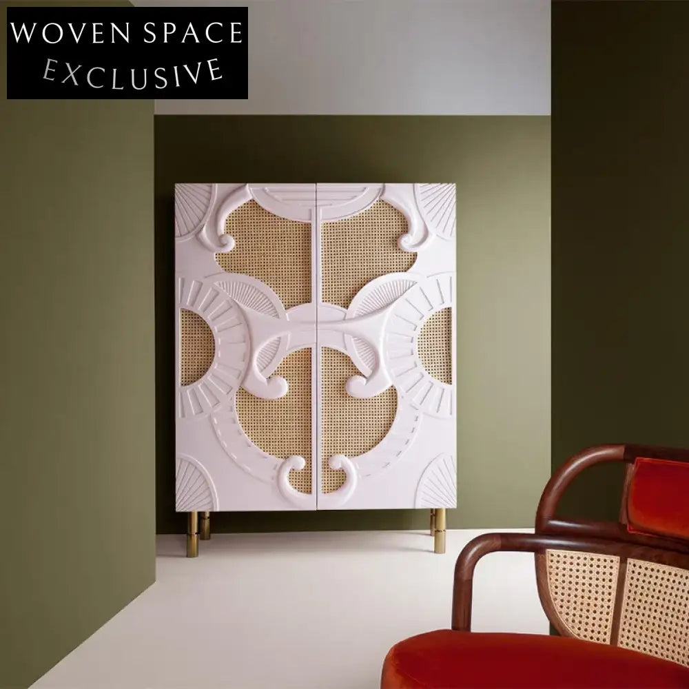 Elegant Solid Wood 2-Door Extendable Console Sideboard for Hallway Storage Cabinet