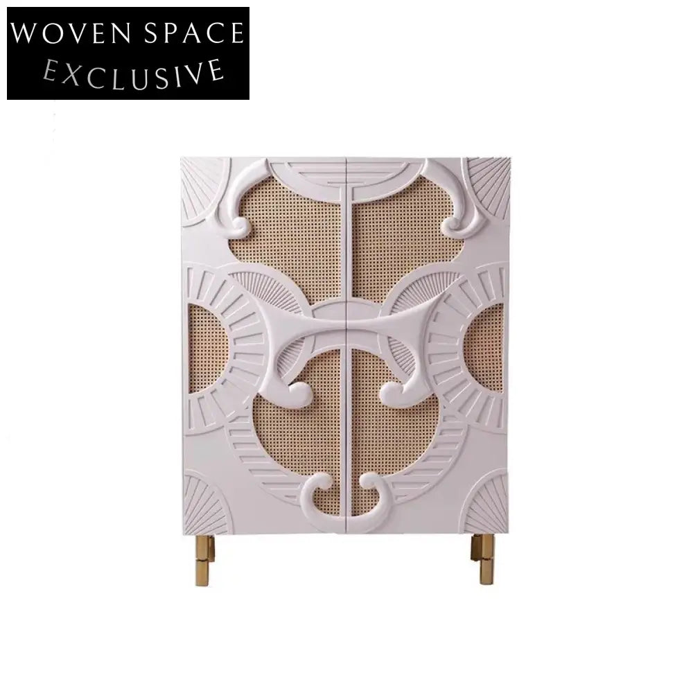 Elegant Solid Wood 2-Door Extendable Console Sideboard for Hallway Storage Cabinet