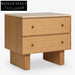 Elegant Solid Wood 2-Drawer Nightstand with Marble Top & Nordic Style
