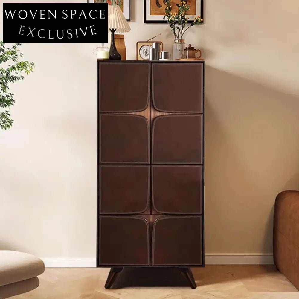 Elegant Solid Wood 4-Door Sideboard Console Cabinet for Living Dining Rooms