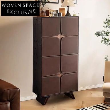 Elegant Solid Wood 4-Door Sideboard Console Cabinet for Living Dining Rooms