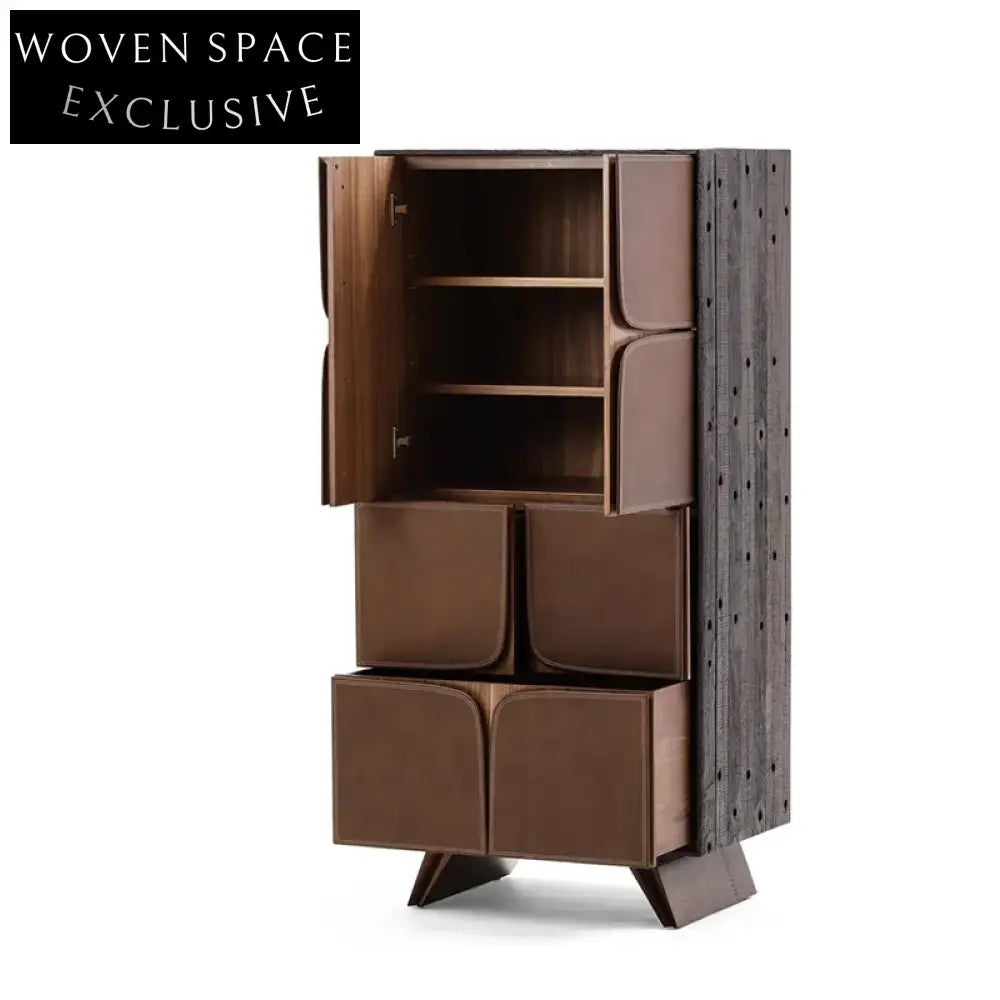 Elegant Solid Wood 4-Door Sideboard Console Cabinet for Living Dining Rooms