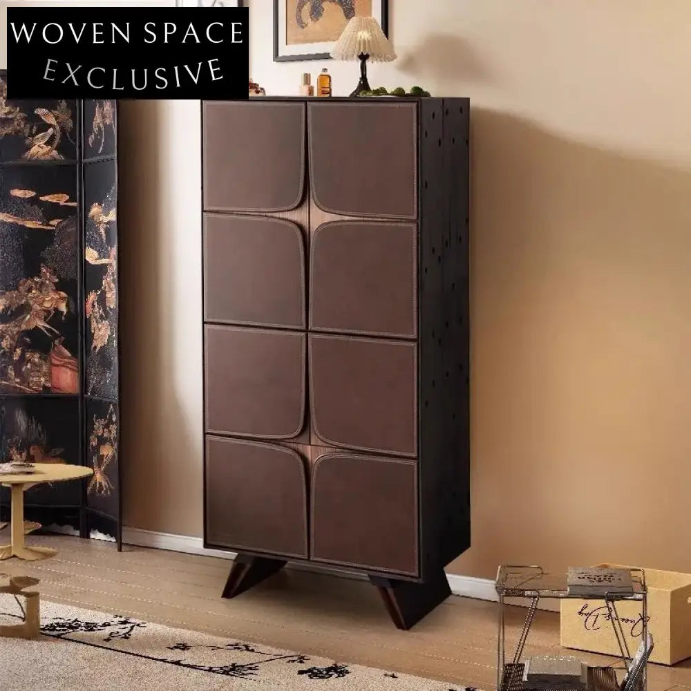 Elegant Solid Wood 4-Door Sideboard Console Cabinet for Living Dining Rooms