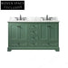 Elegant Solid Wood Bathroom Vanity Cabinet with Marble Top and Ceramic Sink