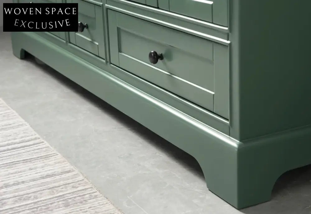 Elegant Solid Wood Bathroom Vanity Cabinet with Marble Top and Ceramic Sink