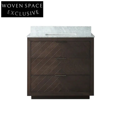 Elegant Solid Wood Bathroom Vanity Cabinet with Soft-Close Drawers Floor-Mounted Design