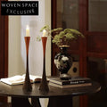 Elegant Solid Wood Candle Holder Stand, Modern Wedding Table Decor Accent