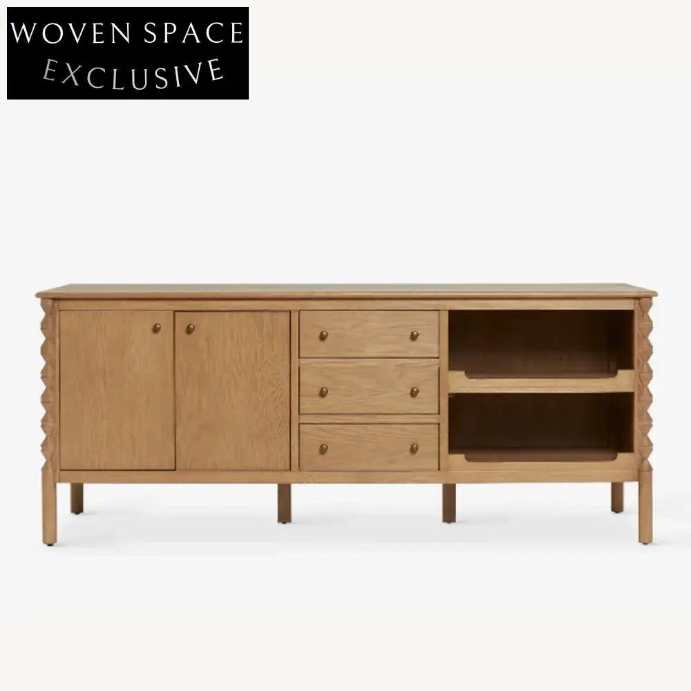 Elegant Solid Wood Console Cabinet with Ample Storage for Modern Homes