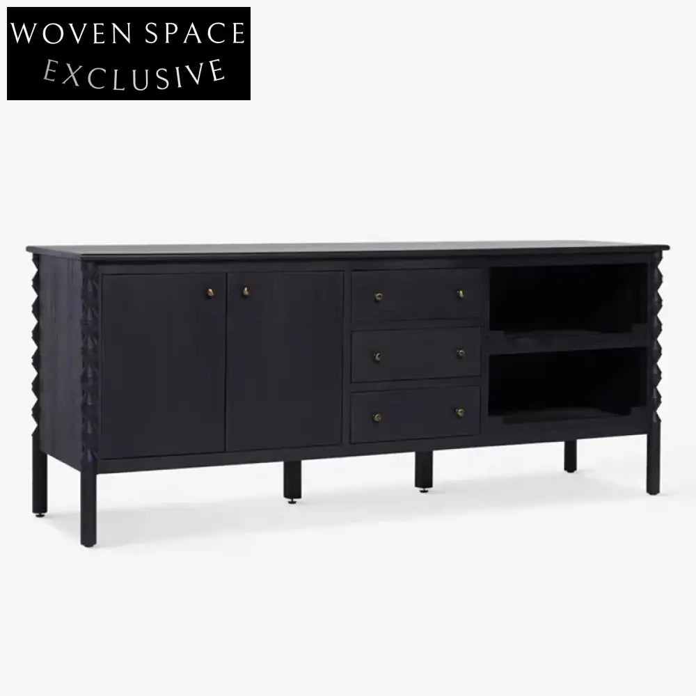 Elegant Solid Wood Console Cabinet with Ample Storage for Modern Homes