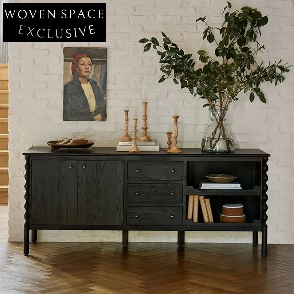 Elegant Solid Wood Console Cabinet with Ample Storage for Modern Homes