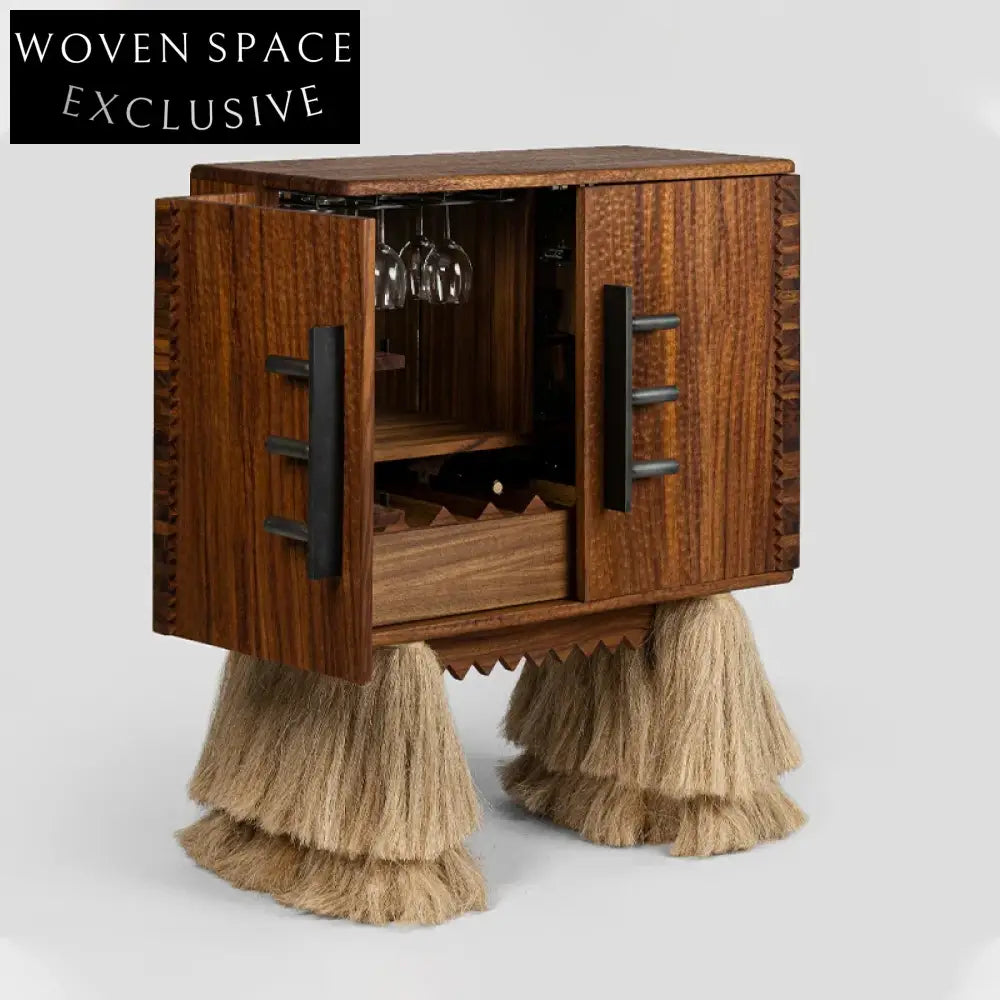 Elegant Solid Wood Console Cabinet with Two Drawers for Living Dining Room Storage