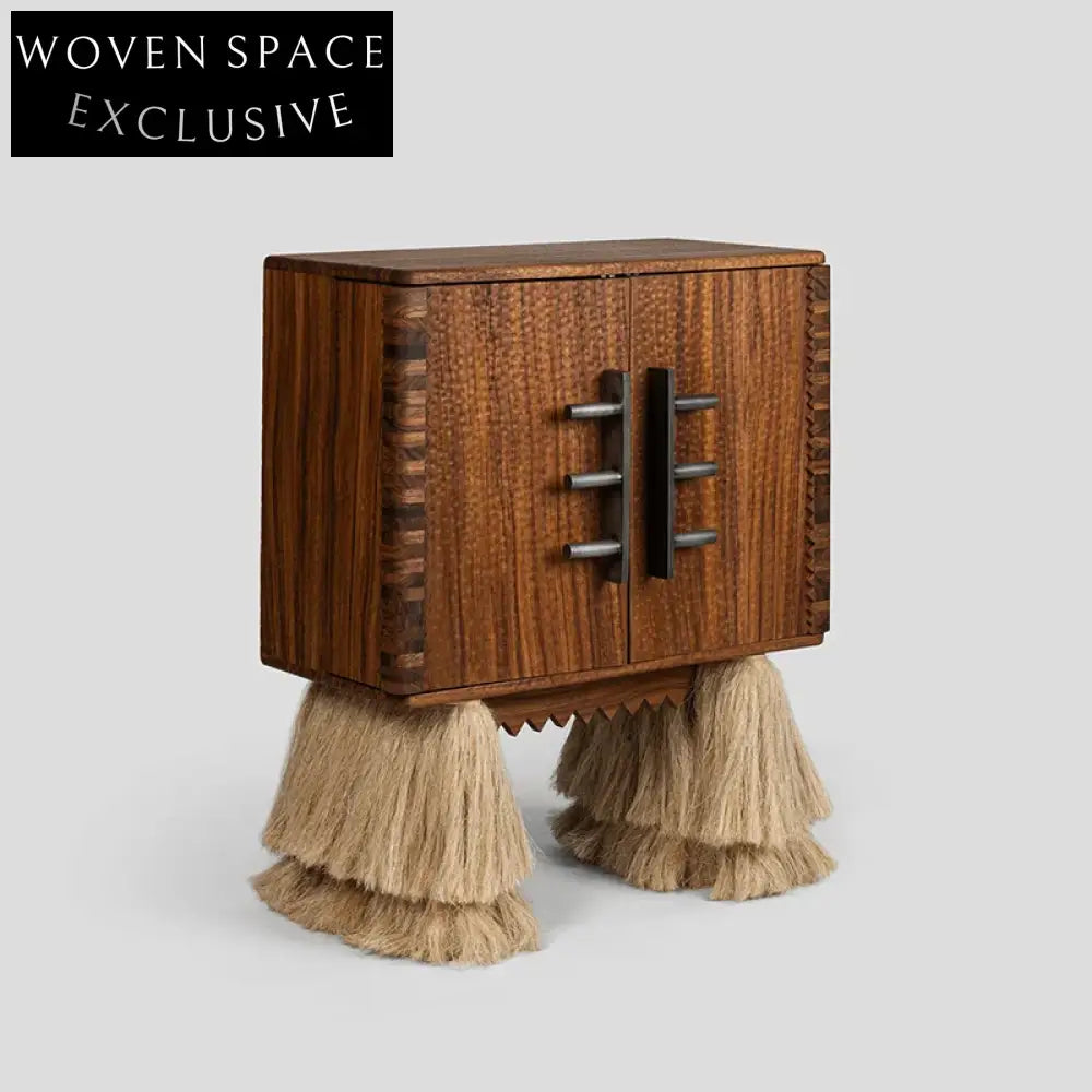Elegant Solid Wood Console Cabinet with Two Drawers for Living Dining Room Storage