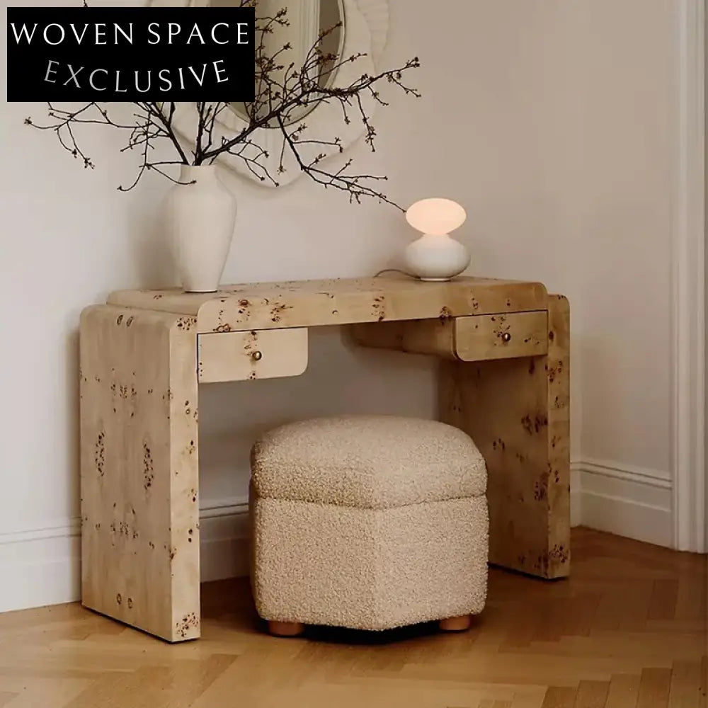 Elegant Solid Wood Console Table with Two Storage Drawers