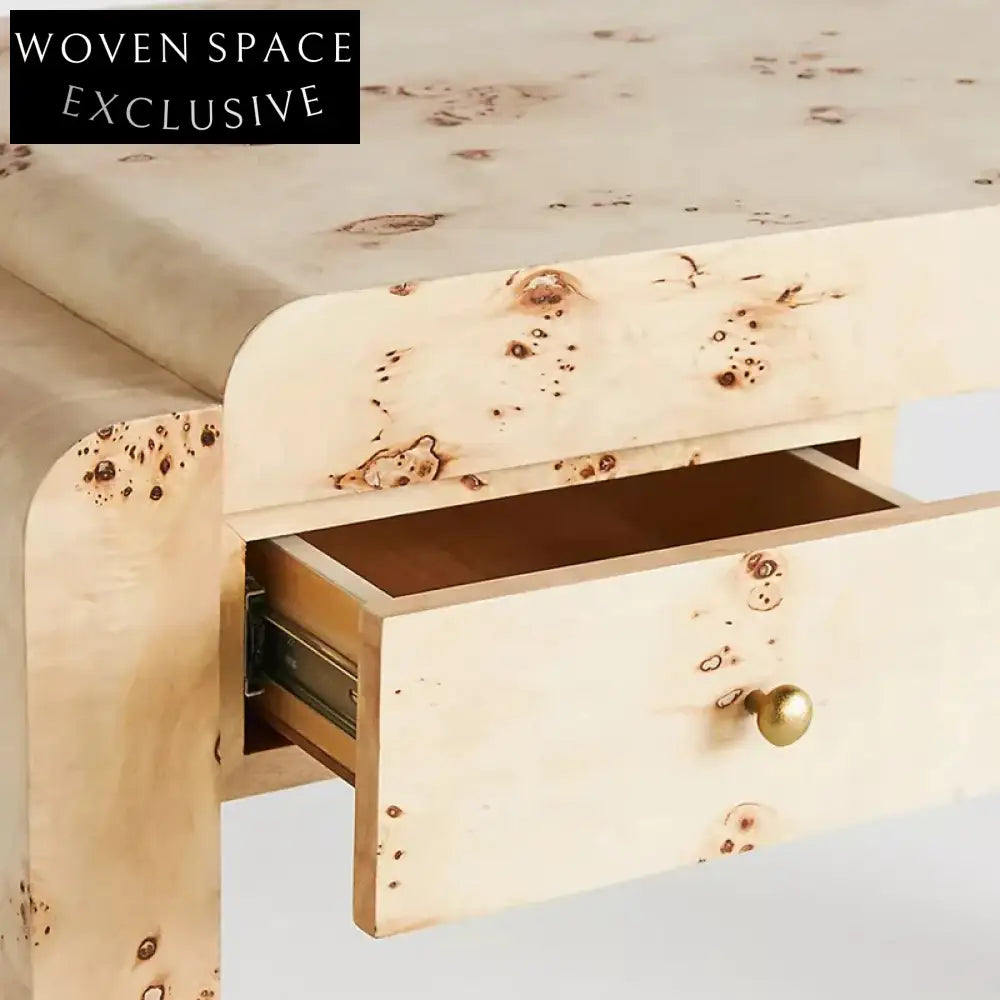 Elegant Solid Wood Console Table with Two Storage Drawers