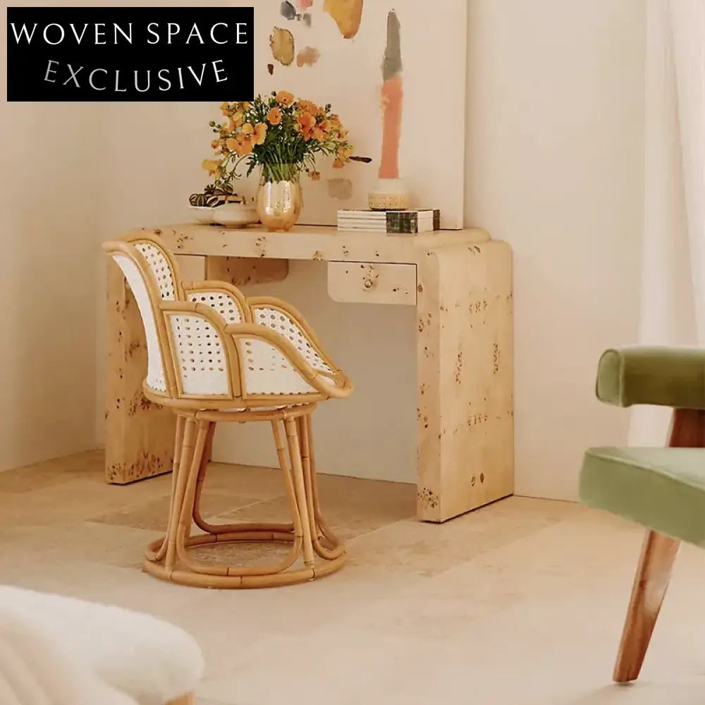 Elegant Solid Wood Console Table with Two Storage Drawers