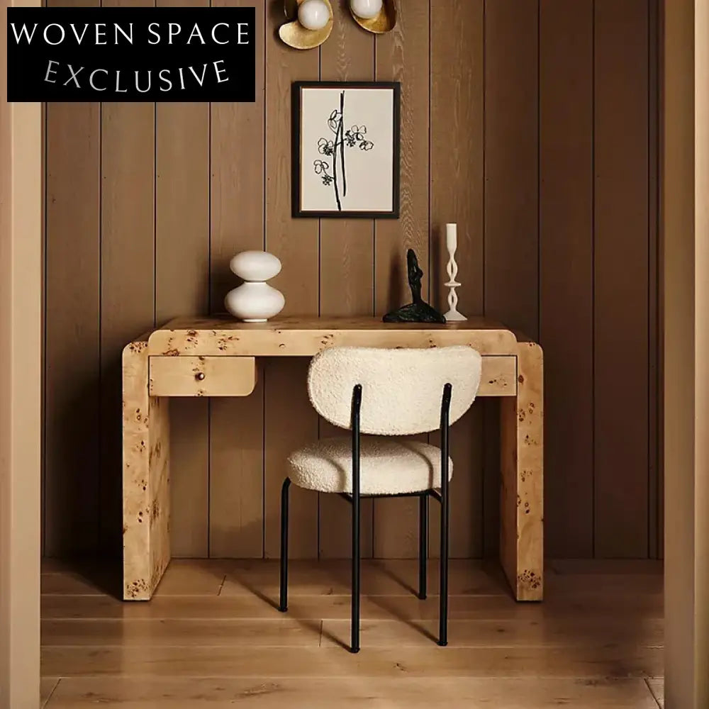 Elegant Solid Wood Console Table with Two Storage Drawers