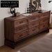 Elegant Solid Wood Dining Room Sideboard with Abundant Storage – Walnut Finish Cabinet