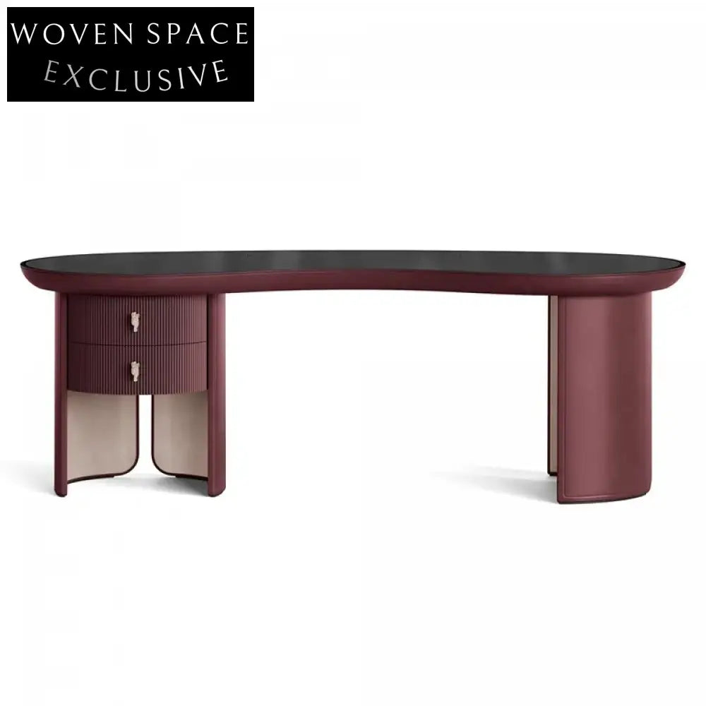 Elegant Solid Wood Executive Home Office Desk Modern Nordic Style