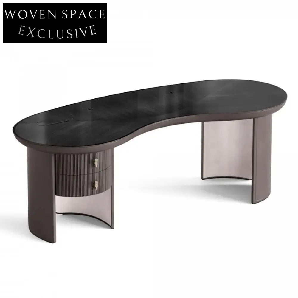 Elegant Solid Wood Executive Home Office Desk Modern Nordic Style