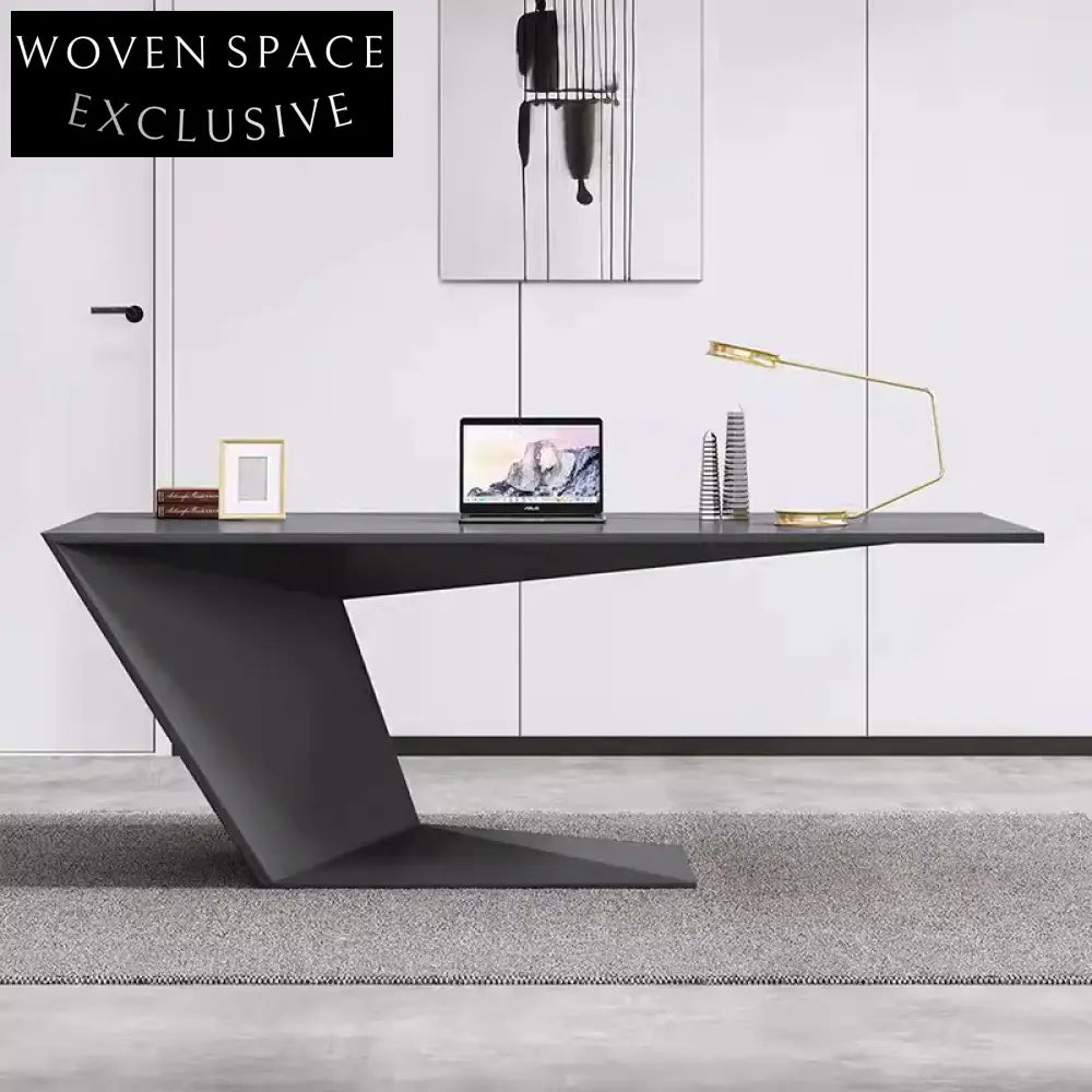 Elegant Solid Wood Executive Office Desk, Modern Luxury Style Home Workstation