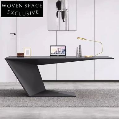 Elegant Solid Wood Executive Office Desk, Modern Luxury Style Home Workstation