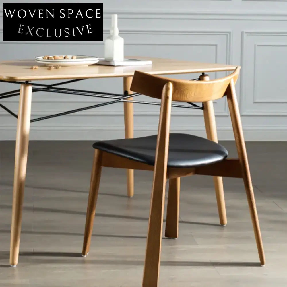 Elegant Solid Wood Fabric Upholstered Dining Chair with Armrests