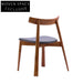 Elegant Solid Wood Fabric Upholstered Dining Chair with Armrests