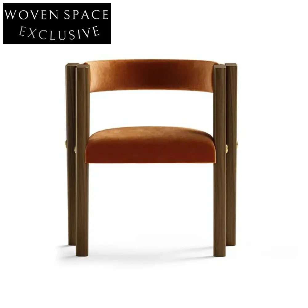 Elegant Solid Wood Frame Upholstered Modern Dining Chair for Home Cafe