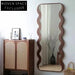 Elegant Solid Wood Full-Length Floor Mirror for Living Room Bedroom Decor