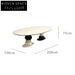 Elegant Solid Wood Living Room Modern Dining Table with Unique Base Design
