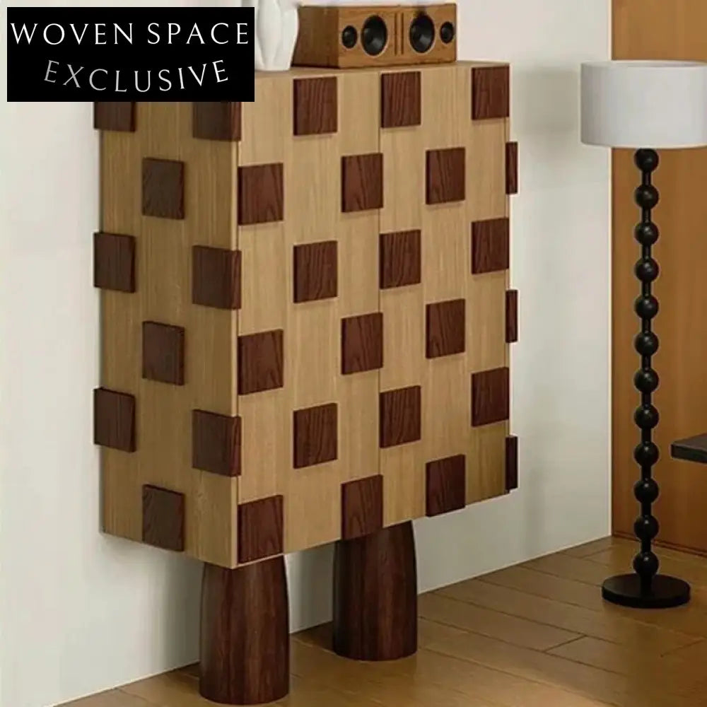 Elegant Solid Wood Modern Display Cabinet with Wine Storage & Glass Doors