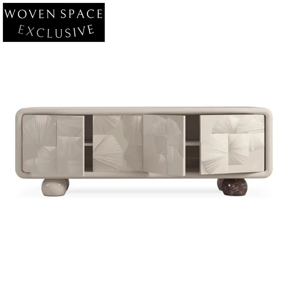 Elegant Solid Wood Modern TV Console Cabinet for Living Room Entertainment