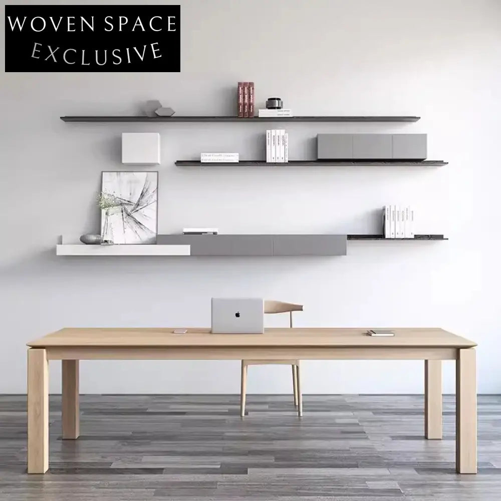 Elegant Solid Wood Rectangular Dining Table with Natural Finish for Modern Homes