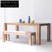 Elegant Solid Wood Rectangular Dining Table with Natural Finish for Modern Homes