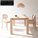 Elegant Solid Wood Rectangular Dining Table with Natural Finish for Modern Homes