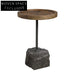 Elegant Solid Wood Round Center Coffee Table with Stone Base