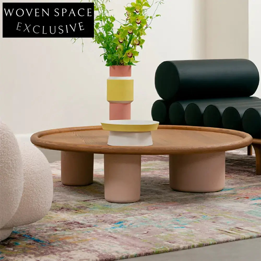 Elegant Solid Wood Round Coffee Tables - Modern Nordic Living Room Centerpiece