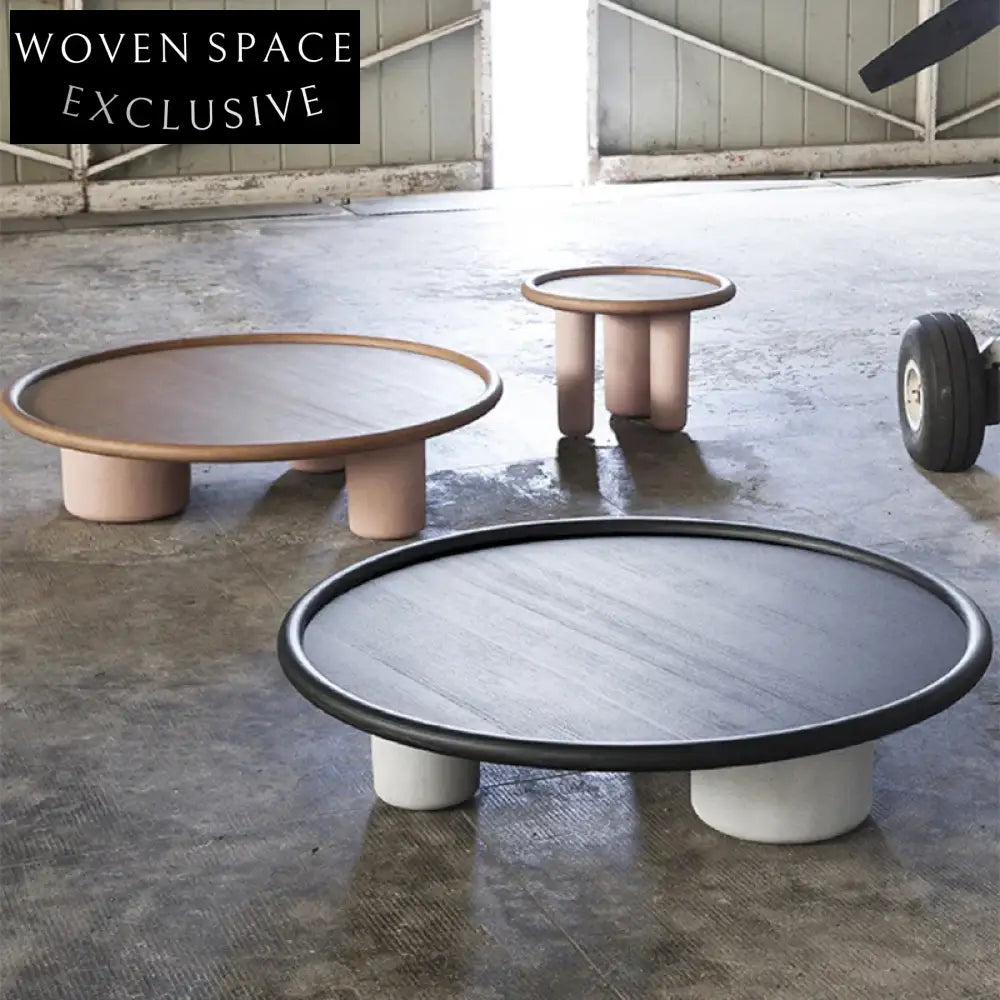 Elegant Solid Wood Round Coffee Tables - Modern Nordic Living Room Centerpiece