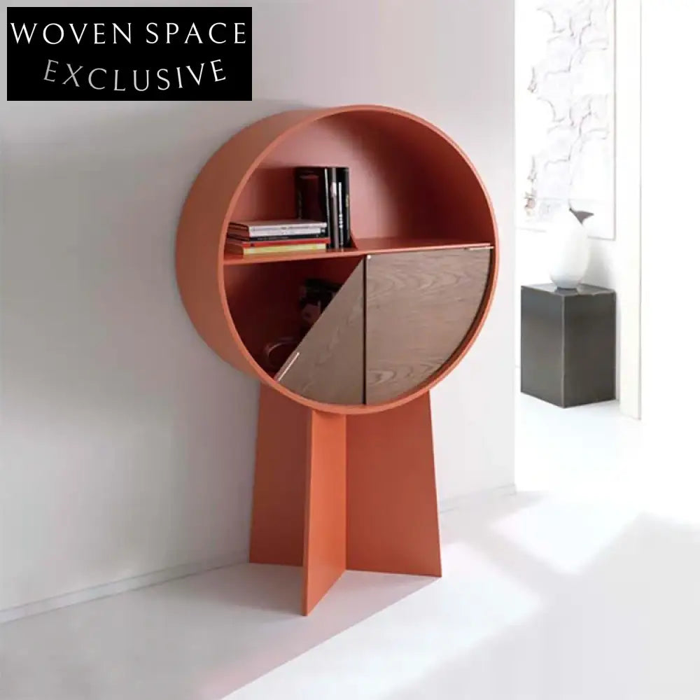 Elegant Solid Wood Side Display Cabinet for Living Room Home Office Storage