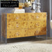 Elegant Solid Wood Sideboard with Drawers, Modern Dining Room Storage Cabinet
