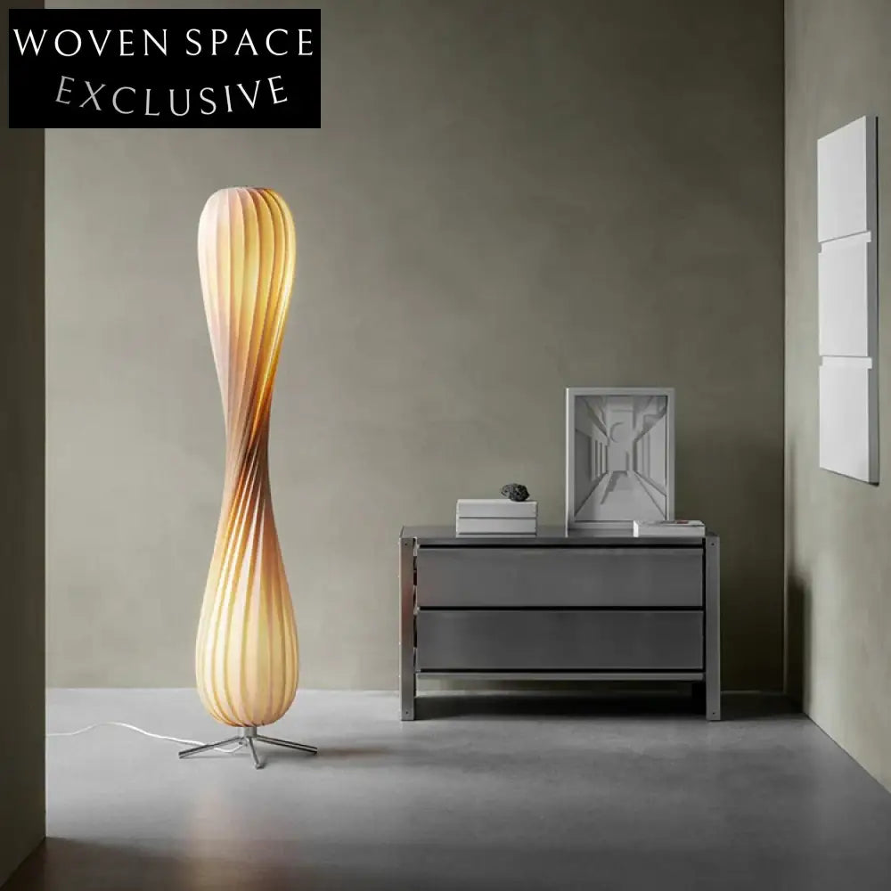 Elegant Spiral Iron LED Floor Lamp Warm Light Home Decor Modern Design