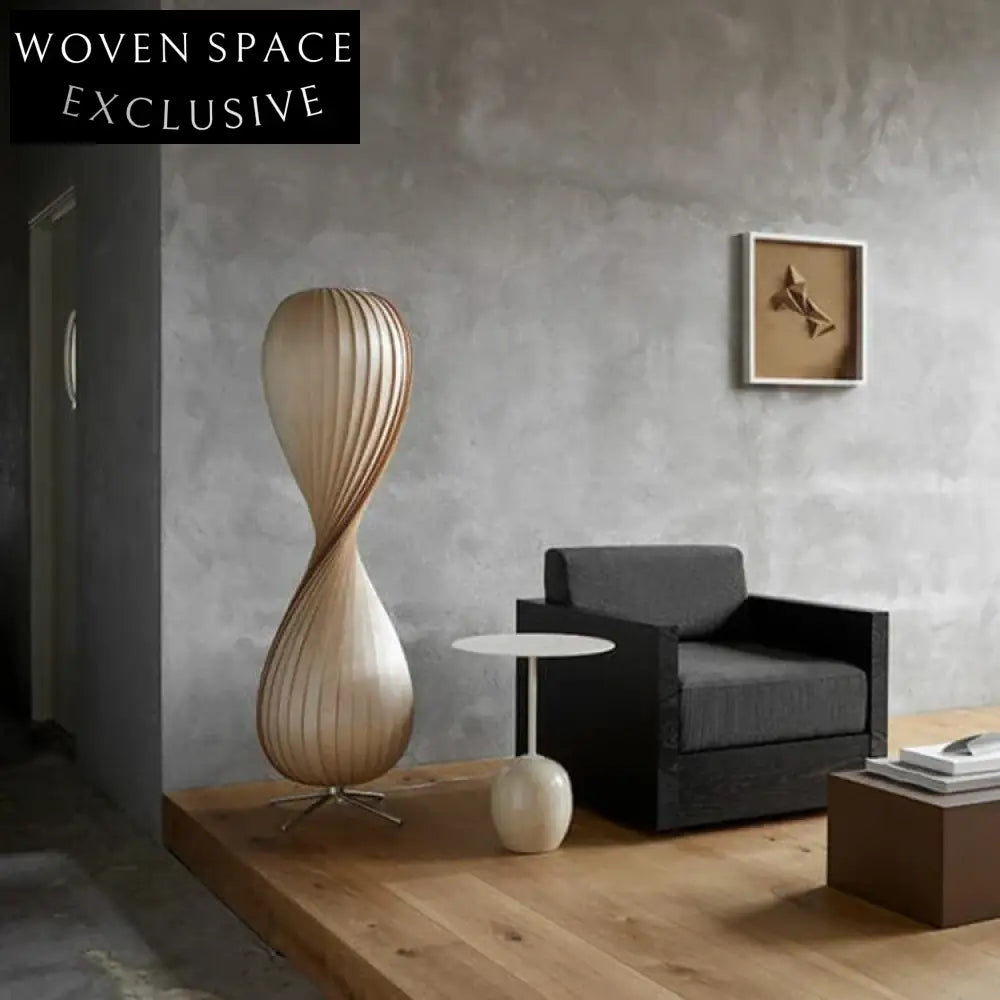 Elegant Spiral Iron LED Floor Lamp Warm Light Home Decor Modern Design