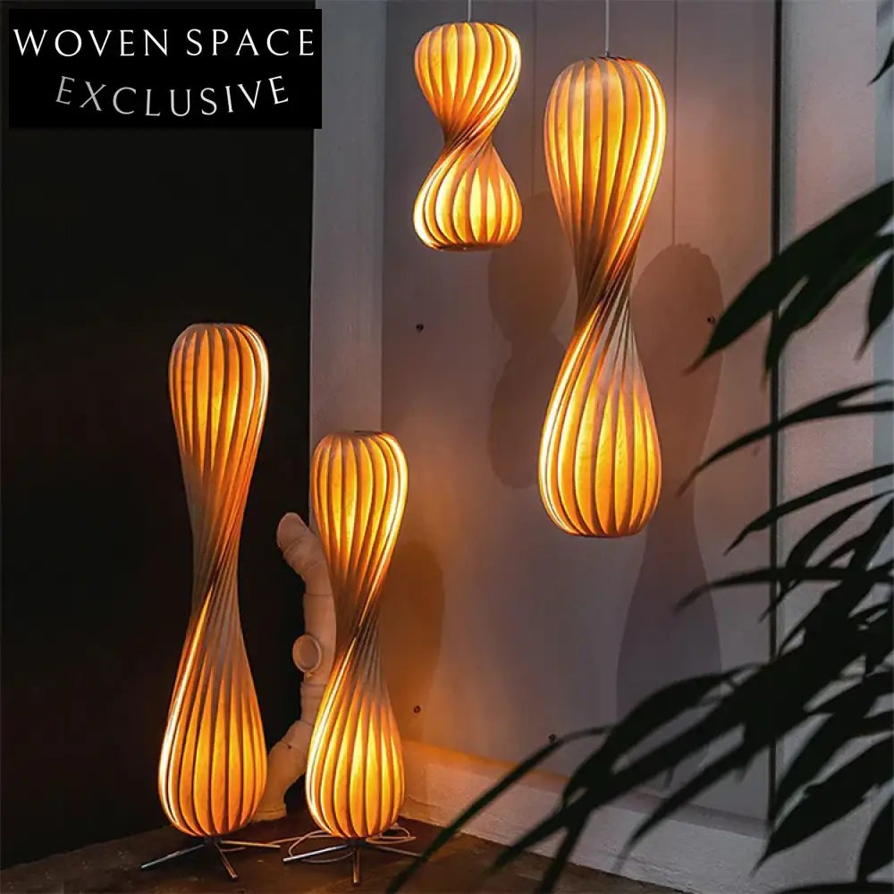 Elegant Spiral Iron LED Floor Lamp Warm Light Home Decor Modern Design